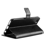 Huawei Y5 (2018) Crazy Horse Skinndeksel m. Lommebok Svart