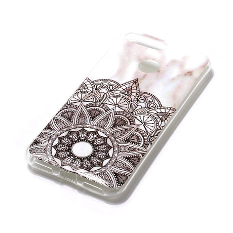 Huawei Y6 (2018) TPU-deksel - Hvit marmortrykk