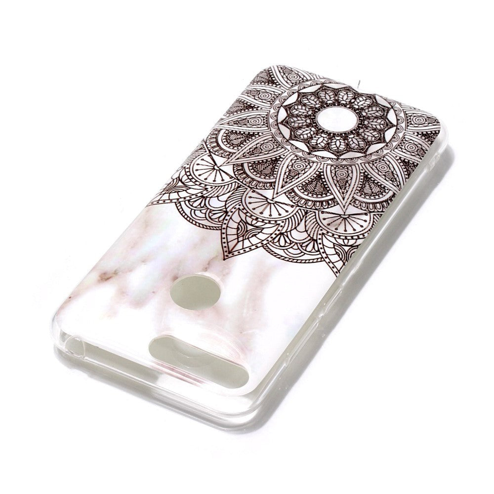 Huawei Y6 (2018) TPU-deksel - Hvit marmortrykk