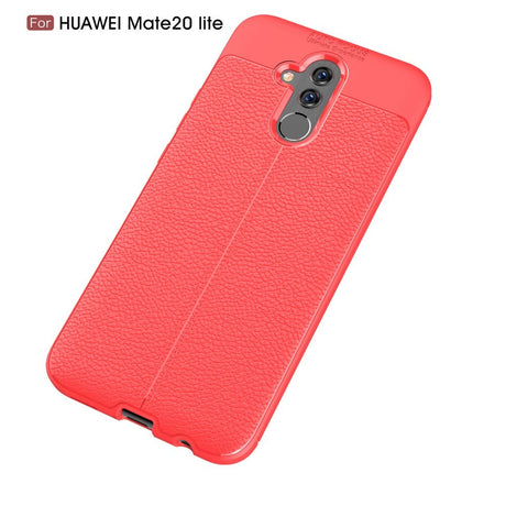 Huawei Mate 20 Lite Litchi Texture TPU-deksel Rød