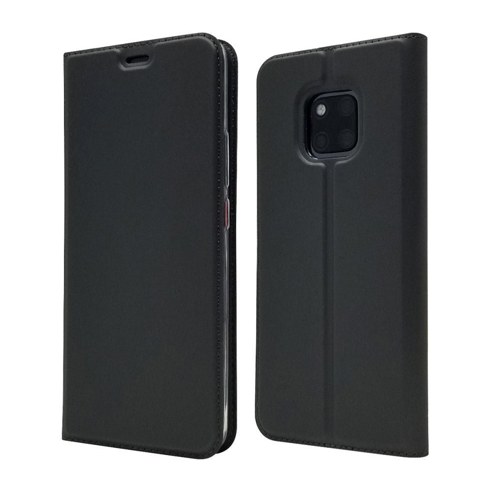 Huawei Mate 20 Pro Slim Lærveske m. Kortholder - Sort