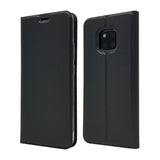 Huawei Mate 20 Pro Slim Lærveske m. Kortholder - Sort
