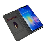 Huawei Mate 20 Pro Slim Lærveske m. Kortholder - Sort