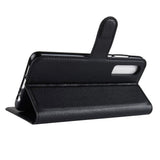 Huawei P30 mykt skinndeksel m. Lommebok - Svart