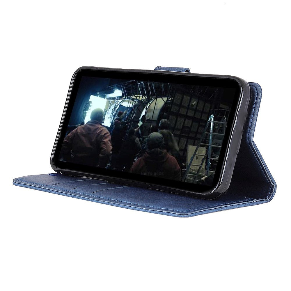 Huawei P30 Pro matt skinndeksel m. Lommebok mørkeblå