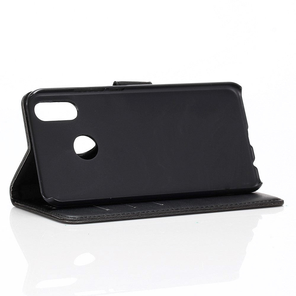 Huawei P Smart (2019) / Honor 10 Lite Flip Cover m. Kortholder og stativ - Svart