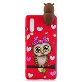 Huawei P30 fleksibelt plastdeksel 3D Owl