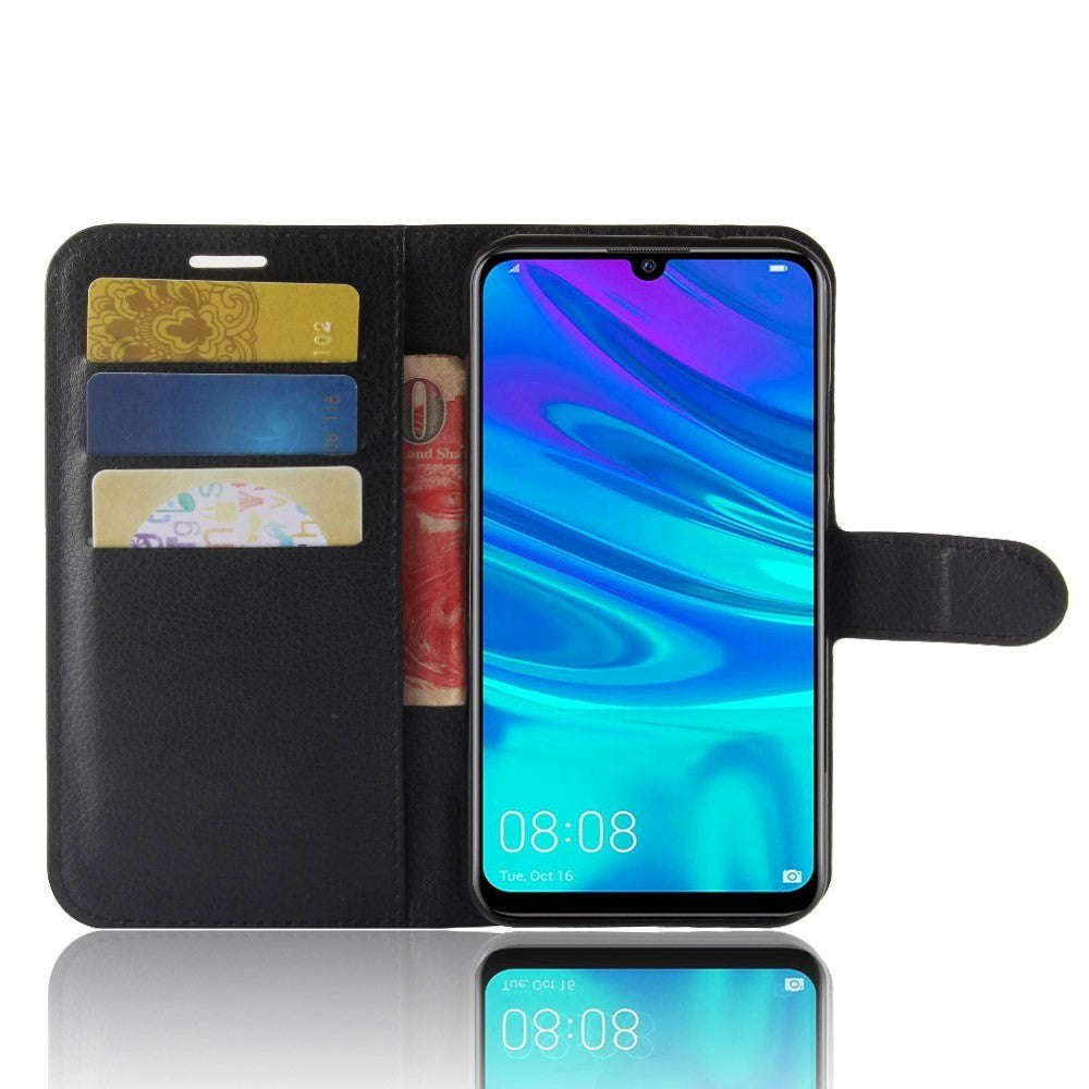Huawei P30 Lite Leather Flip Cover m. Lommebok - Svart