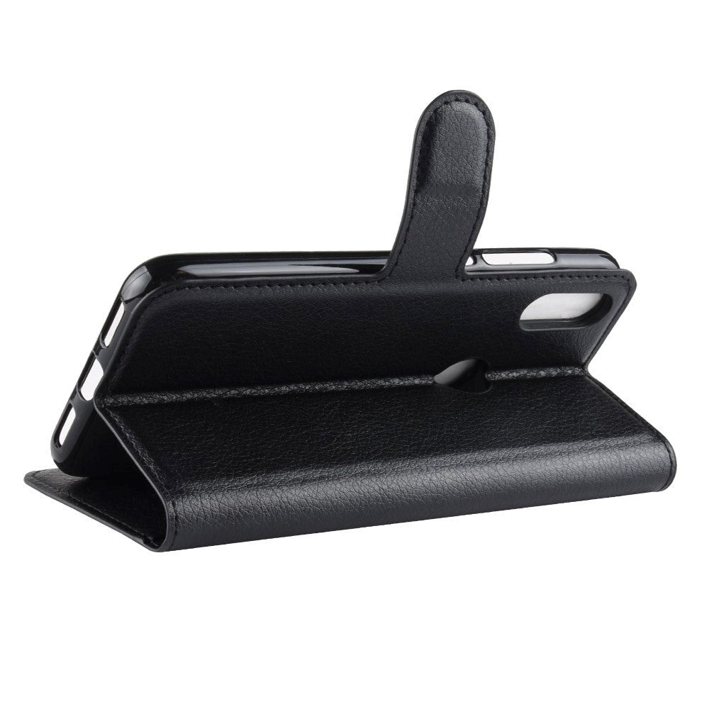 Huawei P30 Lite Leather Flip Cover m. Lommebok - Svart