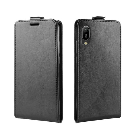 Huawei Y6 (2019) Leather Flip Cover m. Lommebok Svart