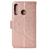 Huawei P30 Lite Leather Flip Cover m. Lommebok - Mandala mønster rosegull