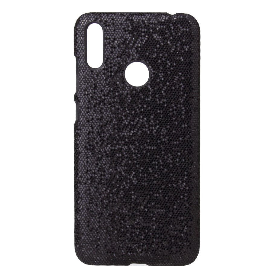 Huawei Y6 (2019) Glitrende Pailetter Læder Cover Sort