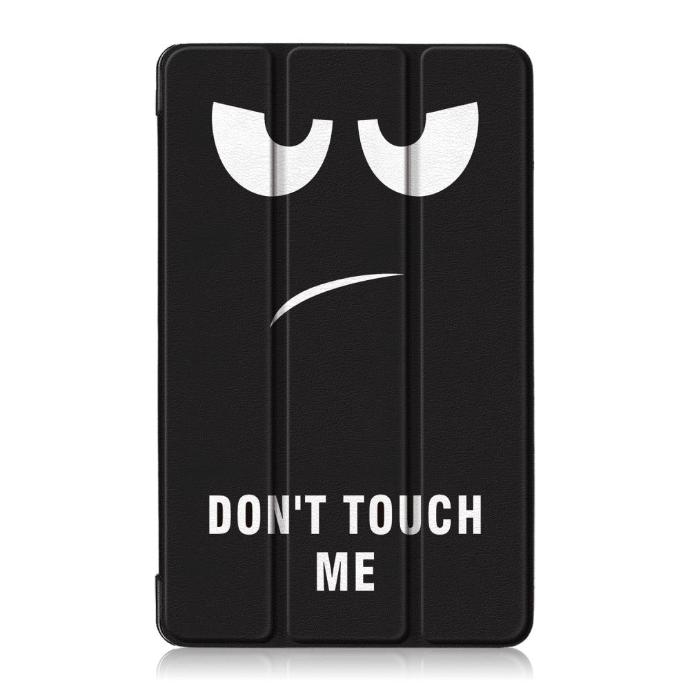 Huawei MediaPad M5 Lite 8 skinndeksel m. Folding &amp; Stand-funksjon - Angry Smiley "Don't Touch Me"