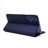 Huawei Nova 5T / Honor 20 Magnetic Leather Cover m. Kortholder mørkeblå