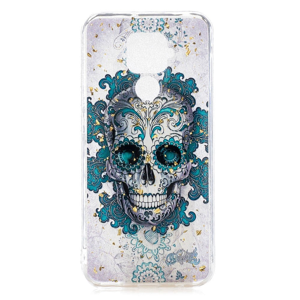 Huawei Mate 30 Lite fleksibelt deksel Sugar Skull m. Glitter gjennomsiktig