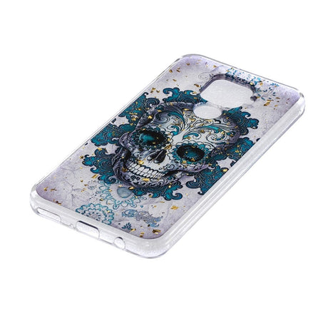 Huawei Mate 30 Lite fleksibelt deksel Sugar Skull m. Glitter gjennomsiktig