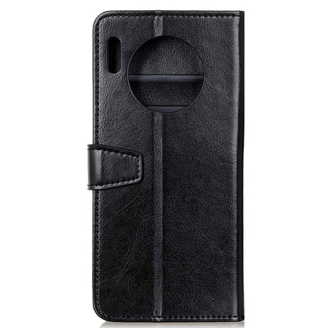 Huawei Mate 30 Pro Crazy Horse skinndeksel m. Lommebok Svart