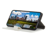 Huawei P40 Lite E Litchi skinndeksel m. Lommebok - Hvit