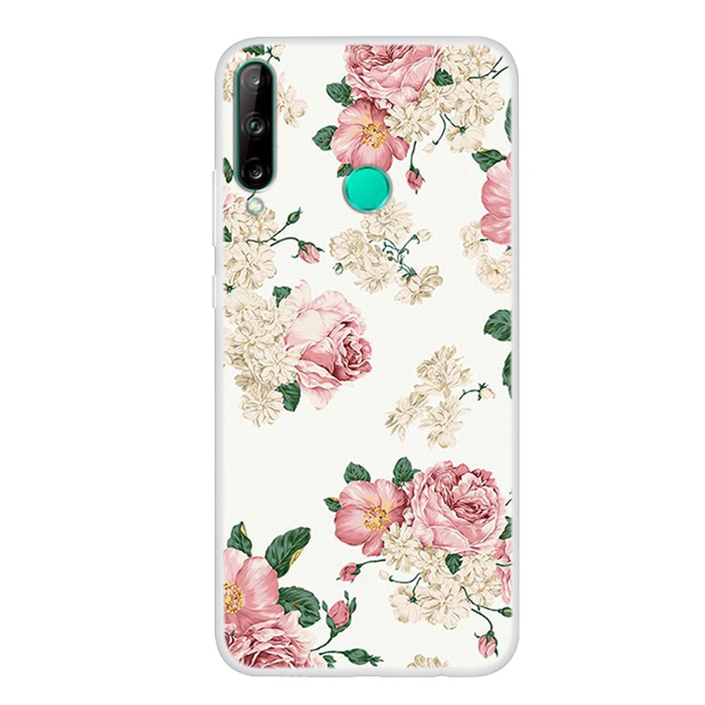 Huawei P40 Lite E fleksibelt plastdeksel - blomster