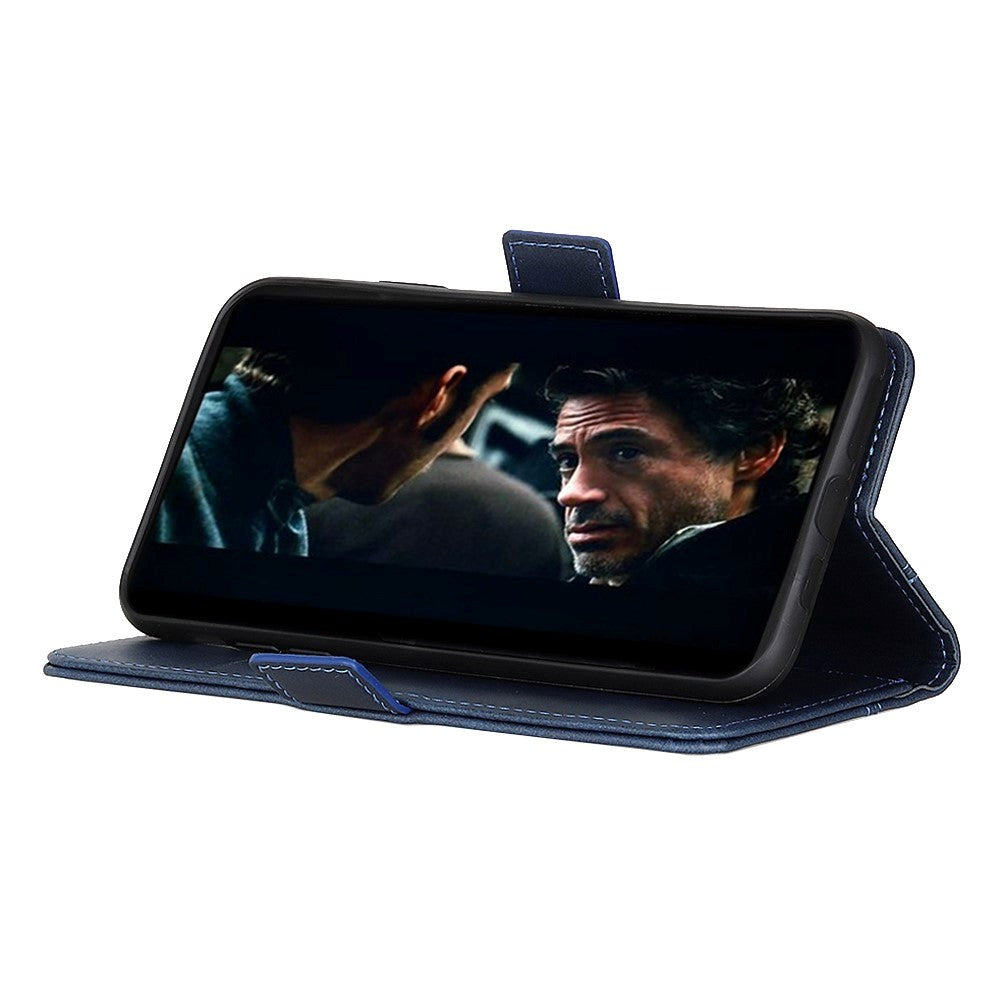 Huawei Y5p Retro skinndeksel m. Kortholder - Mørk blå