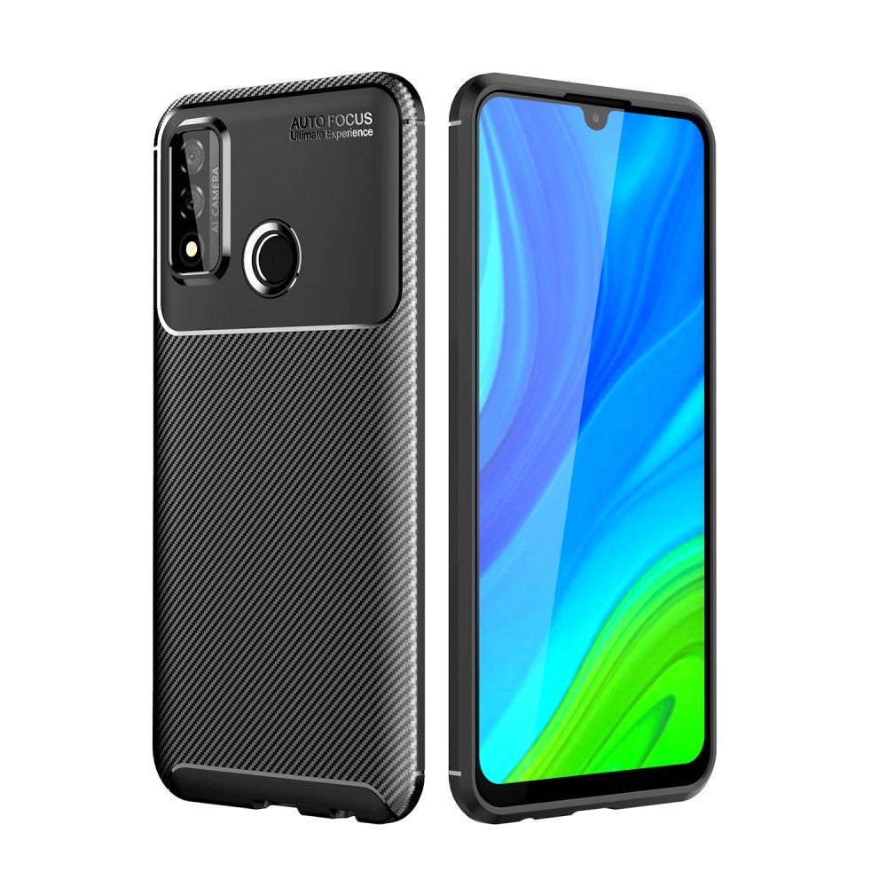 Huawei P Smart (2020) karbonfiberdeksel - svart