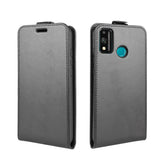 Huawei Honor 9X Lite Leather Flip Cover m. Kortholder Svart