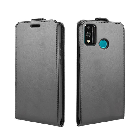 Huawei Honor 9X Lite Leather Flip Cover m. Kortholder Svart