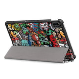 Huawei MatePad 10.4" Tri-Fold Læder Cover - Cartoon Graffiti