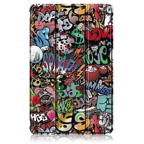 Huawei MatePad 10,4" Tri-Fold skinndeksel - tegneseriegrafitti
