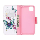 Huawei Y5p rillet skinndeksel m. Kortholder - Sommerfugl