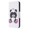 Huawei Y5p rillet skinndeksel m. Kortholder - Baby Panda
