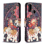 Huawei Honor 9X Lite lærdeksel m. Lommebok - Tribal Elephant