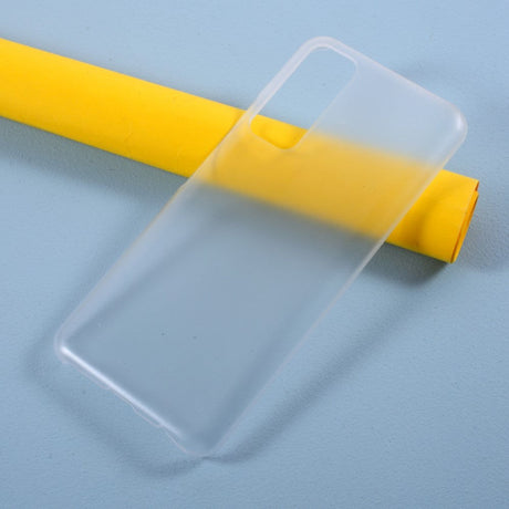 Huawei P smart (2021) plastdeksel m. Matt rygg - Gjennomsiktig