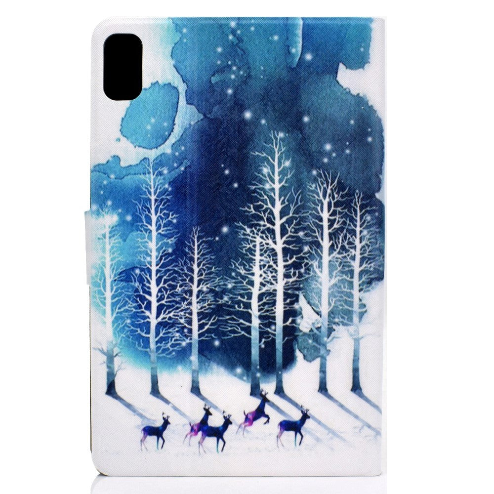 Huawei MatePad 10,4" deksel med stativ og kortholder - Winter Forest m. Deer