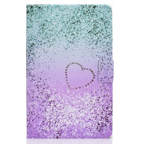 Huawei MatePad 10,4" skinndeksel m. stativfunksjon og kortholder - hjerte og glitter