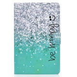 Huawei MatePad 10,4" glitterdeksel med stativ og kortholder - 'Be Happy'