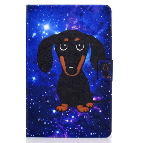 Huawei MatePad 10,4" deksel med stativfunksjon og kortholder - Dog in Galaxy