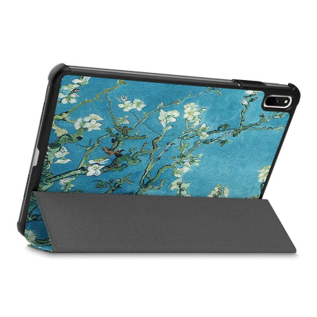 Huawei MatePad 11 Leather Flip Cover m. Stående funksjon - Blomstergrener
