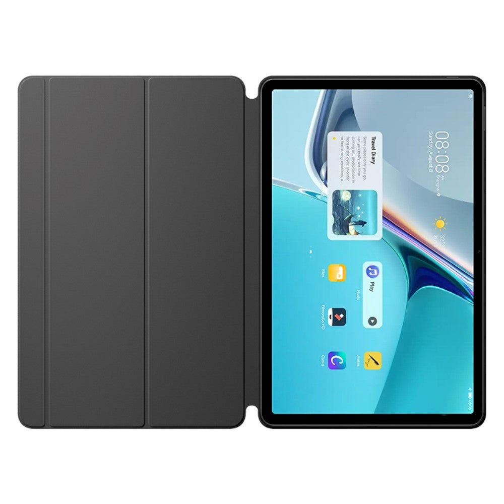 Huawei MatePad 11 Magnetic Tri-Fold Flip Deksel - Svart