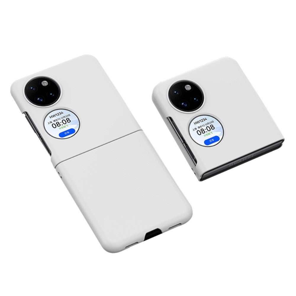 Huawei P50 lomme hardplast bakdeksel m. Gummibelagt overflate - Hvit