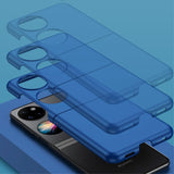 Huawei P50 Pocket Hårdt Plastik Bagside Cover m. Gummi Belagt Overflade - Grøn