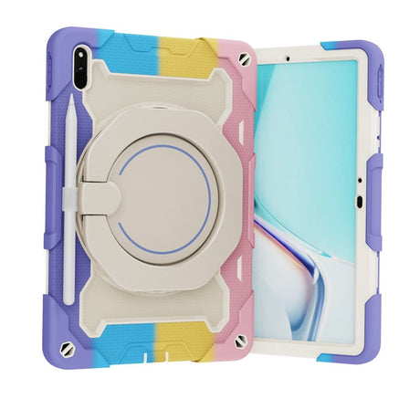 Huawei MatePad 11 Craftsman-veske - Stativfunksjon, håndholder og penneholder - hvit / multi