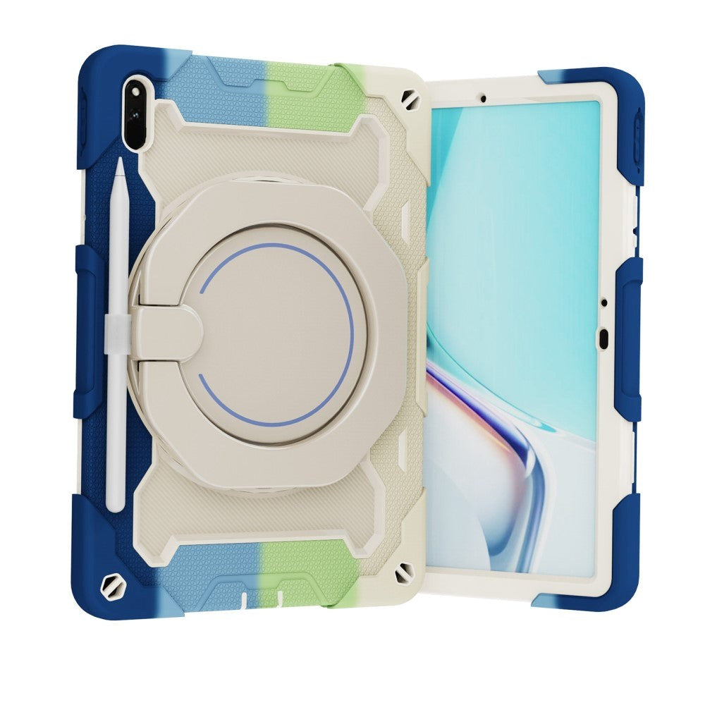 Huawei MatePad 11 Craftsman-veske - Stativfunksjon, håndholder og penneholder - Hvit/blå