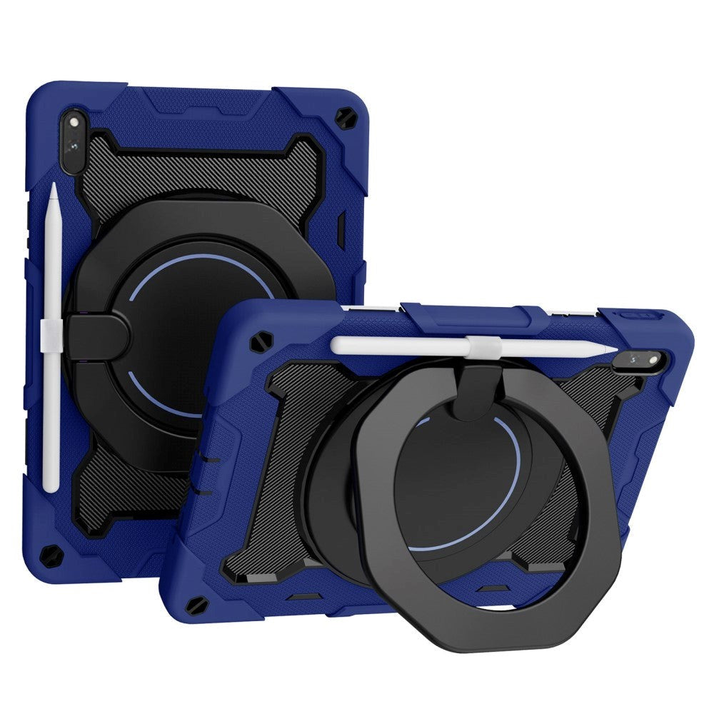 Huawei MatePad 11 Craftsman-veske - Stativfunksjon, håndholder og penneholder - blå