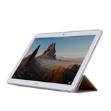 Huawei MediaPad T3 10 9,6-tommers deksel - linjer og gjennomsiktig bakside Tri-fold veske svart