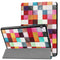 Huawei MediaPad T3 10 9,6" deksel - Tri-foldet skinndeksel "Colorful Squares" flerfarget