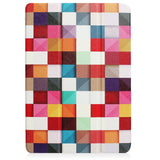 Huawei MediaPad T3 10 9,6" deksel - Tri-foldet skinndeksel "Colorful Squares" flerfarget