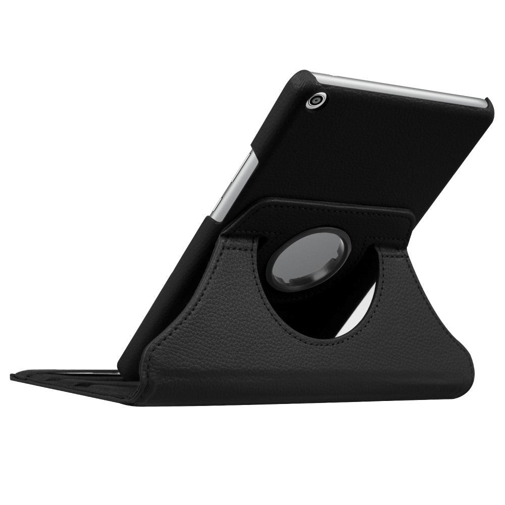 Huawei MediaPad T3 8" deksel - skinndeksel m. 360 graders stativ funksjon svart