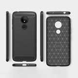 Motorola Moto G7 Power Brushed Carbon Fiber Texture Cover Sort