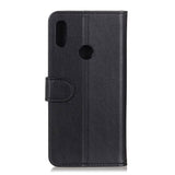 Motorola Moto E6 Plus Læder Cover m. Pung - Sort